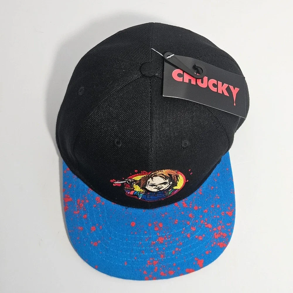 Chucky Child's Play Snapback Wanna Play Concept One Horror Black Blue Splatter